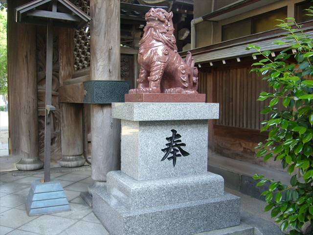 櫛田神社北神門狛犬右